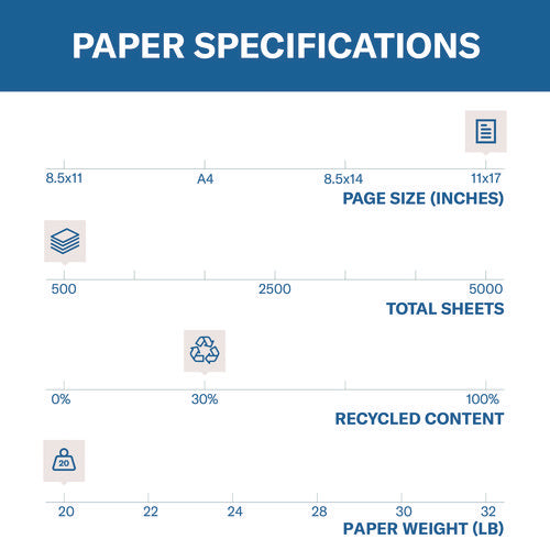 Image of Hammermill® Colors Print Paper, 20 lb Bond Weight, 11 x 17, Canary, 500/Ream
