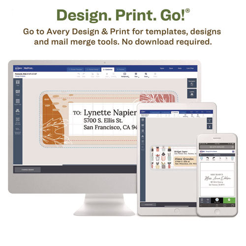 Image of Avery® Ecofriendly Mailing Labels, Inkjet/laser Printers, 2 X 4, White, 10/sheet, 25 Sheets/pack