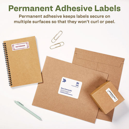 Image of Avery® Ecofriendly Mailing Labels, Inkjet/laser Printers, 2 X 4, White, 10/sheet, 25 Sheets/pack