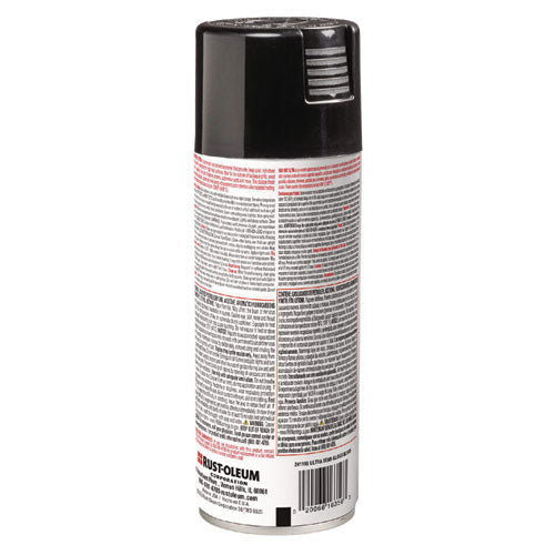 Image of Rust-Oleum® High Heat Enamel Spray Paint, Semi-Gloss Black, 12 oz Aerosol Can, 6/Carton