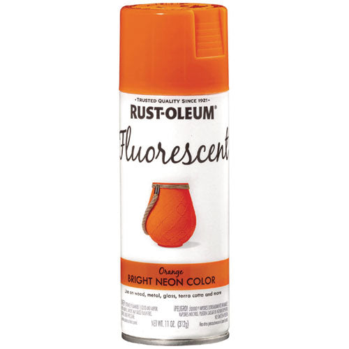 Image of Rust-Oleum® Specialty Fluorescent Spray Paint, Flat Fluorescent Orange, 11 oz Aerosol Can