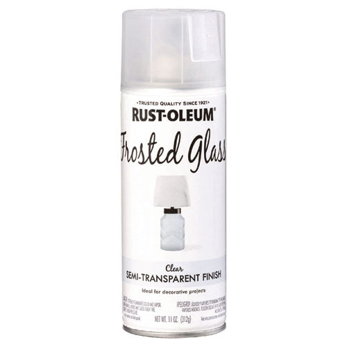Image of Rust-Oleum® Specialty Frosted Glass Spray Paint, Matte Clear, 11 oz Aerosol Can, 6/Carton