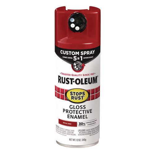 Image of Rust-Oleum® Stops Rust 5-in-1 Spray Paint, Gloss Regal Red, 12 oz Aerosol Can