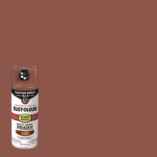 Image of Rust-Oleum® Stops Rust 5-in-1 Spray Paint, Rusty Metal, 12 oz Aerosol Can, 6/Carton