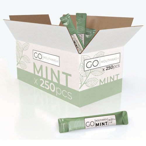 Image of Go Mouthwash Individual Mouthwash Packets, Mint Flavor, 0.37 oz Packet, 250/Box