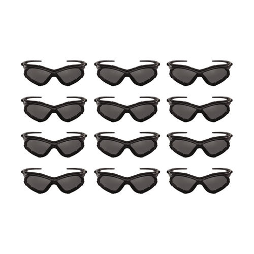 Image of KleenGuard V30 Nemesis Foam Safety Glasses, Black Nylon Frame, Smoke Polycarbonate Lens, 12/Carton