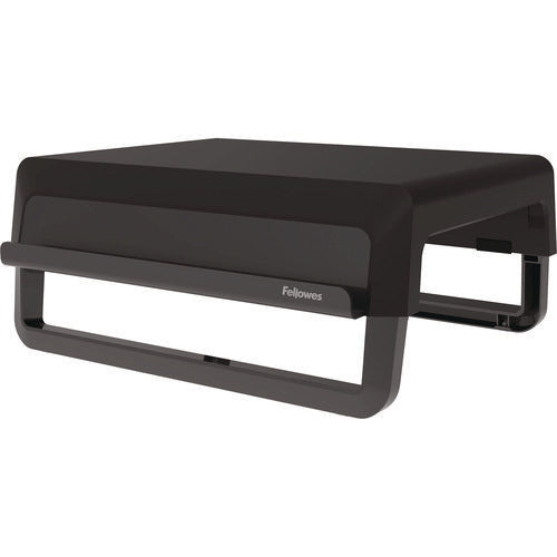 Image of Fellowes® Breyta Monitor Stand, 13.94" x 11.97" x 3.25" to 6", Black, Supports 33 lbs