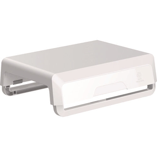 Image of Fellowes® Breyta Monitor Stand, 13.94" x 11.97" x 3.25" to 6", White, Supports 33 lbs