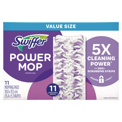 Image of Swiffer® PowerMop Mopping Pads, 11.41 x 5.31, 11/Box, 2 Boxes/Carton