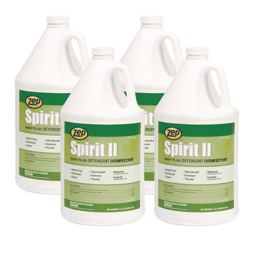 Image of Zep® Spirit Ii Ready-To-Use Disinfectant, Citrus Scent, 1 Gal Bottle, 4/carton