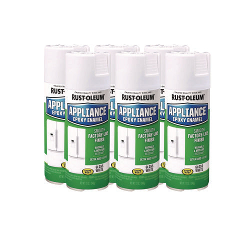 Image of Rust-Oleum® Specialty Appliance Epoxy Spray Paint, Gloss White, 12 oz Aerosol Can, 6/Carton