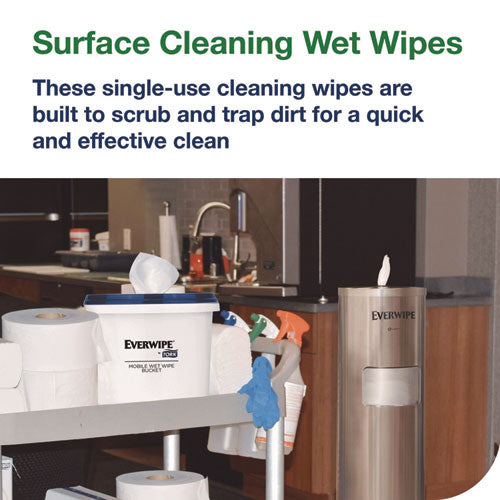 Image of Tork® Surface Cleaning Wet Wipe, 1-Ply, 6 x 6, Lemon, White, 900 Sheets, 4/Carton