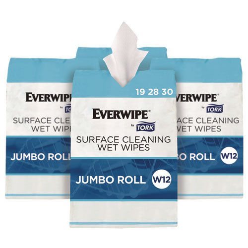 Image of Tork® Surface Cleaning Wet Wipe, 1-Ply, 6 x 6, Lemon, White, 900 Sheets, 4/Carton