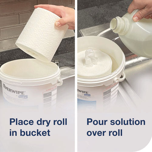 Image of Tork® Chem-Ready Wiping Rolls, 1-Ply, 12 x 5.25, White, 180 Sheets, 6 Rolls/Carton