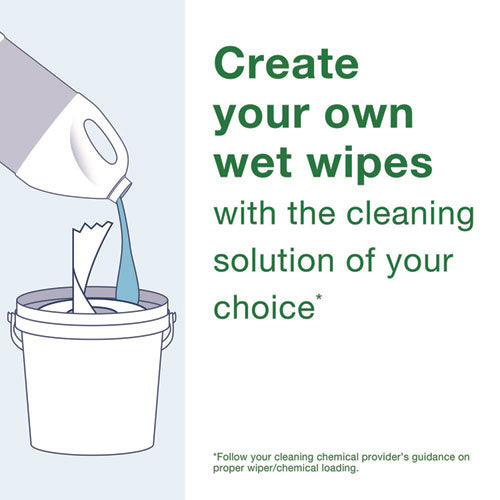 Image of Tork® Chem-Ready Wiping Rolls, 1-Ply, 12 x 12, White, 90 Sheets, 6 Rolls/Carton