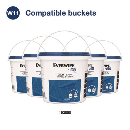 Image of Tork® Chem-Ready Wiping Rolls, 1-Ply, 12 x 12, White, 90 Sheets, 6 Rolls/Carton