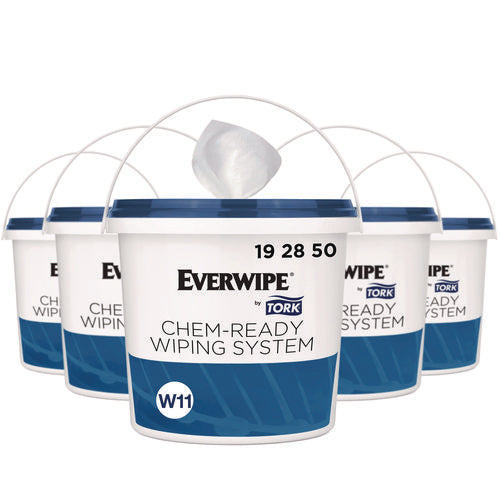 Image of Tork® Chem-Ready Buckets, 8.5 x 7 x 7, White, 5/Carton
