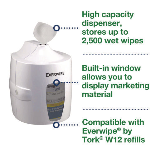 Image of Tork® Centerfeed Wet Wipe Dispenser, 10.04 x 10.73 x 13.18, White