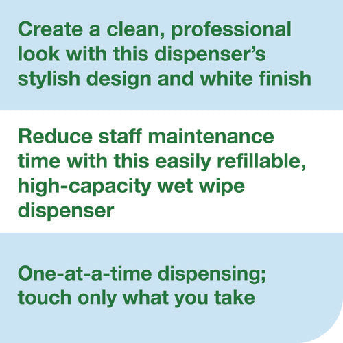Image of Tork® Centerfeed Wet Wipe Dispenser, 10.04 x 10.73 x 13.18, White