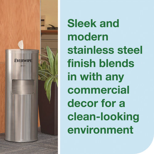 Image of Tork® Stainless Steel Wet Wipe Stand, 15 x 15 x 37.25, Stainless Steel