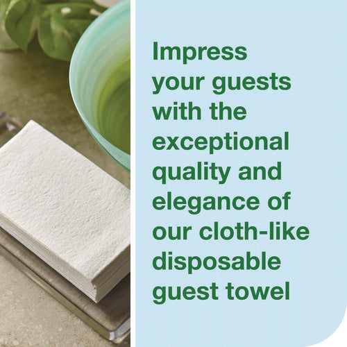Image of Tork® LinStyle Valet Guest Towel, 1-Ply, 11.5 x 17, White, 100/Pack, 5 Packs/Carton