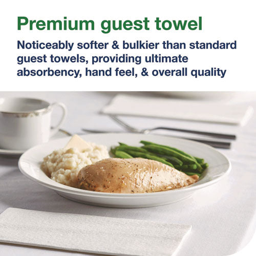 Image of Tork® LinStyle Dinner Napkin, 1-Ply, 15 x 16, White, 1,000/Carton