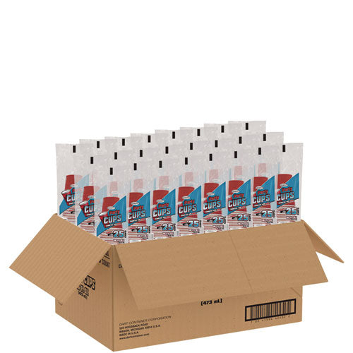 Image of Dart® SOLO Party Plastic Cold Drink Cups, 16 oz, Red, 24/Pack, 25 Packs/Carton