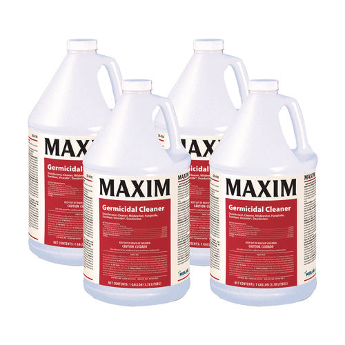 Image of Maxim® Germicidal Cleaner, Lemon Scent, 1 Gal Bottle, 4/carton