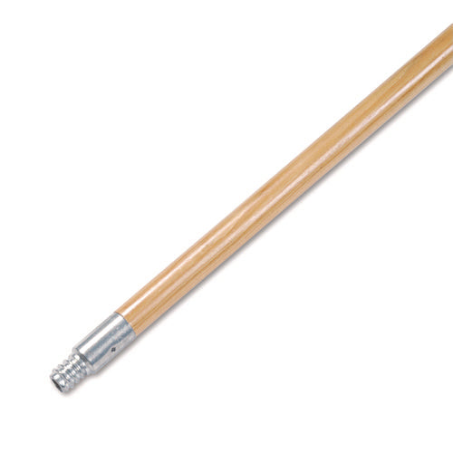 Image of Boardwalk® Metal Tip Threaded Hardwood Broom Handle, 0.94" dia x 60", Natural