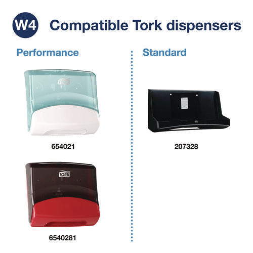 Image of Tork® Industrial Heavy-Duty Cleaning Cloth, 1-Ply, 13.97 x, 4.25, Unscented, White, 60 Cloths, 4/Carton