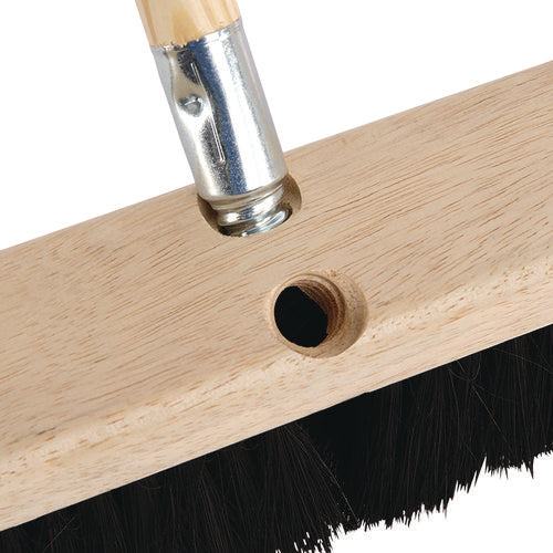 Image of Boardwalk® Metal Tip Threaded Hardwood Broom Handle, 0.94" dia x 60", Natural