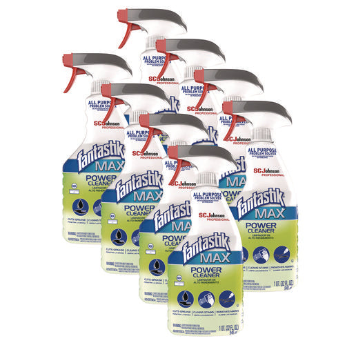 Image of Fantastik® MAX Power Cleaner, Pleasant Scent, 32 Oz Spray Bottle, 8/carton