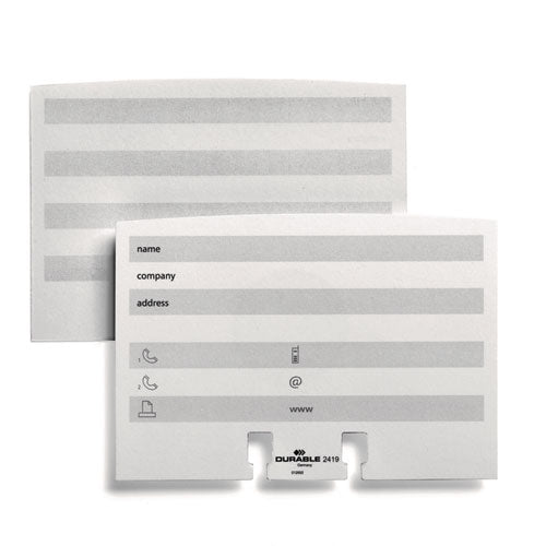 Image of Durable® Telindex Desk Address Card File, Holds 500 2.88 X 4.13 Cards, 5.13 X 9.31 X 3.56, Plastic, Graphite/black