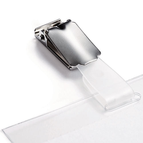 Image of Durable® Id/security Card Holder Set, Vertical/horizontal, Clip, Clear, 25/pack