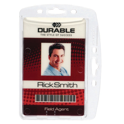 Image of Durable® Replacement Card Holder, Vertical/horizontal, Polystyrene, 10/pack