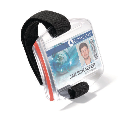 Image of Durable® Card Holder Outdoor Secure, Vertical, 3.42" X 2.12", Clear, 10/box