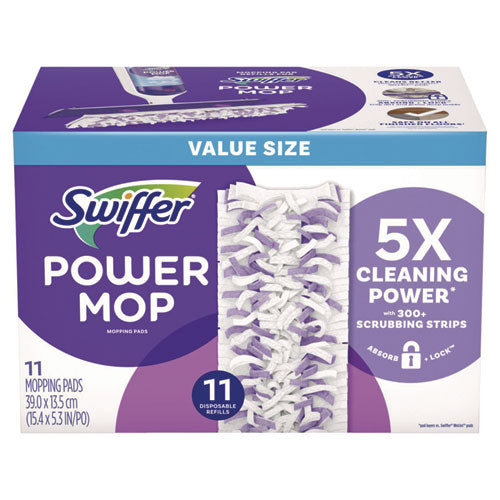 Image of Swiffer® PowerMop Mopping Pads, 11.41 x 5.31, 11/Box, 2 Boxes/Carton