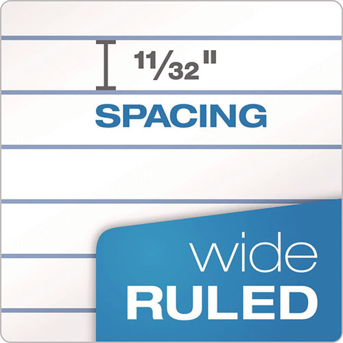 Image of TOPS Wirebound Five-Subject Notebook, Wide/Legal Rule, Navy Cover, (175) 9.5 x 6 Sheets
