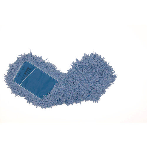 Image of Rubbermaid® Commercial Twisted Loop Blend Dust Mop, PIC/PET Polyester, 24" x 5", Blue