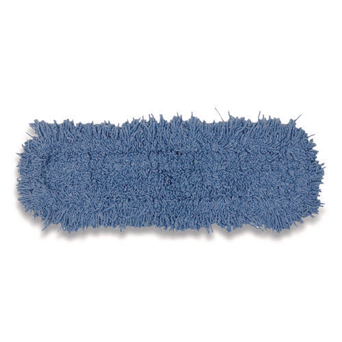 Image of Rubbermaid® Commercial Twisted Loop Blend Dust Mop, PIC/PET Polyester, 24" x 5", Blue