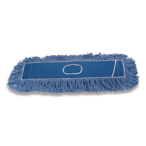 Image of Rubbermaid® Commercial Twisted Loop Blend Dust Mop, PIC/PET Polyester, 24" x 5", Blue