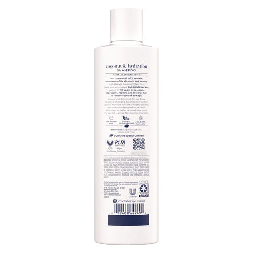 Image of Dove® Coconut Shampoo, 12 oz Bottle, 6/Carton