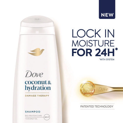 Image of Dove® Coconut Shampoo, 12 oz Bottle, 6/Carton