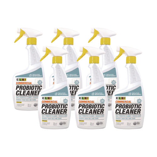 Image of CLR PRO® Commercial Probiotic Cleaner, Lemon Scent, 32 Oz Spray Bottle, 6/carton