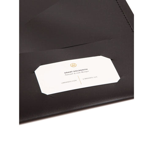 Image of Smead Clear Front Poly Report Cover, Double-Prong Fastener, 0.5" Capacity, 8.5 X 11, Clear/black, 5/pack
