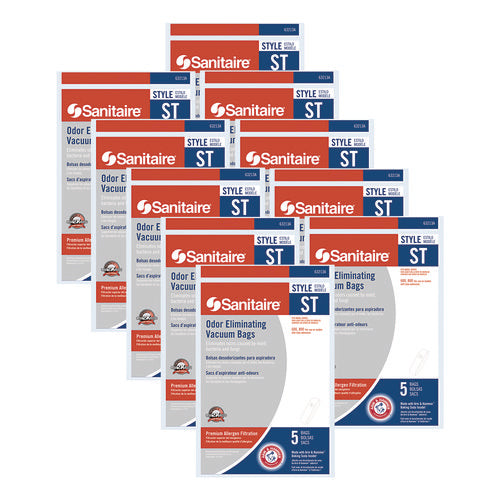Image of Sanitaire® Style ST Disposable Vacuum Bags for SC600 and SC800 Series, 5/Pack, 10 Packs/Carton