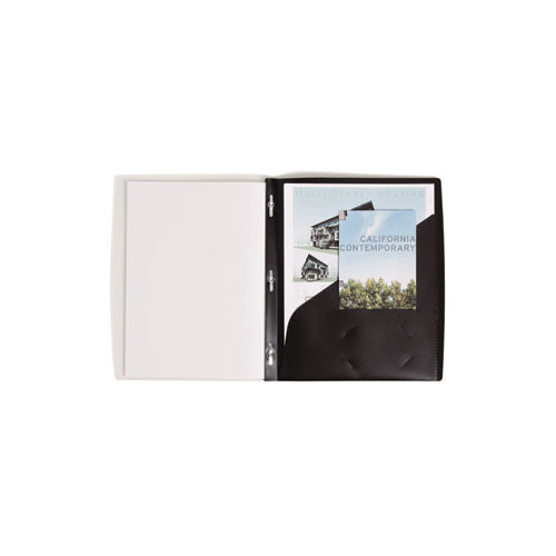 Image of Smead Clear Front Poly Report Cover, Double-Prong Fastener, 0.5" Capacity, 8.5 X 11, Clear/black, 5/pack
