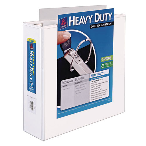 Image of Avery® Heavy-Duty View Binder With Durahinge, One Touch Ezd Rings And Extra-Wide Cover, 3 Ring, 3" Capacity, 11 X 8.5, White, (1321)