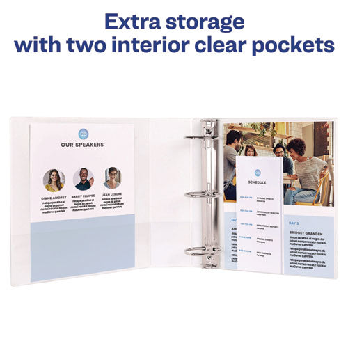 Image of Avery® Economy View Binder With Round Rings , 3 Rings, 0.5" Capacity, 11 X 8.5, White, (5706)