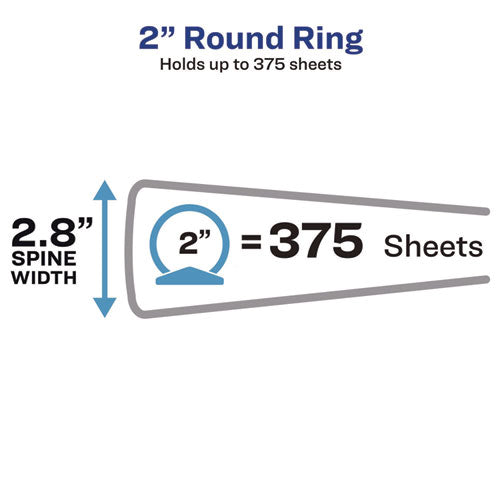 Image of Avery® Economy View Binder With Round Rings , 3 Rings, 2" Capacity, 11 X 8.5, Black, (5730)
